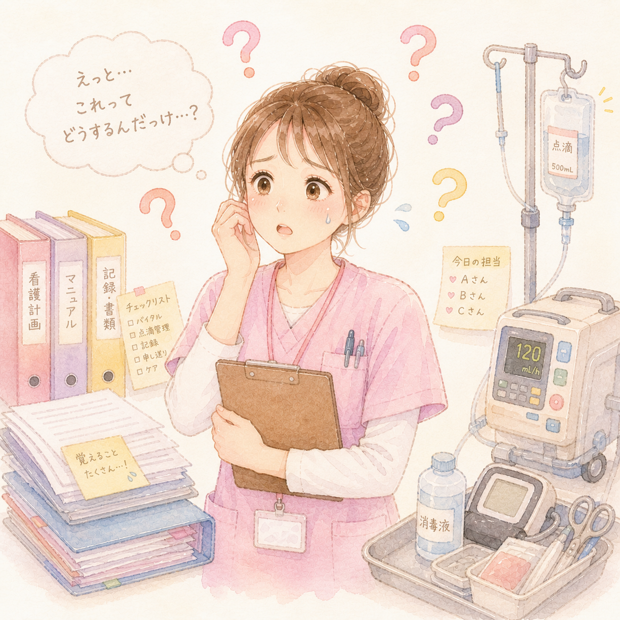 転科するたびに新人気分になる看護師のイメージ